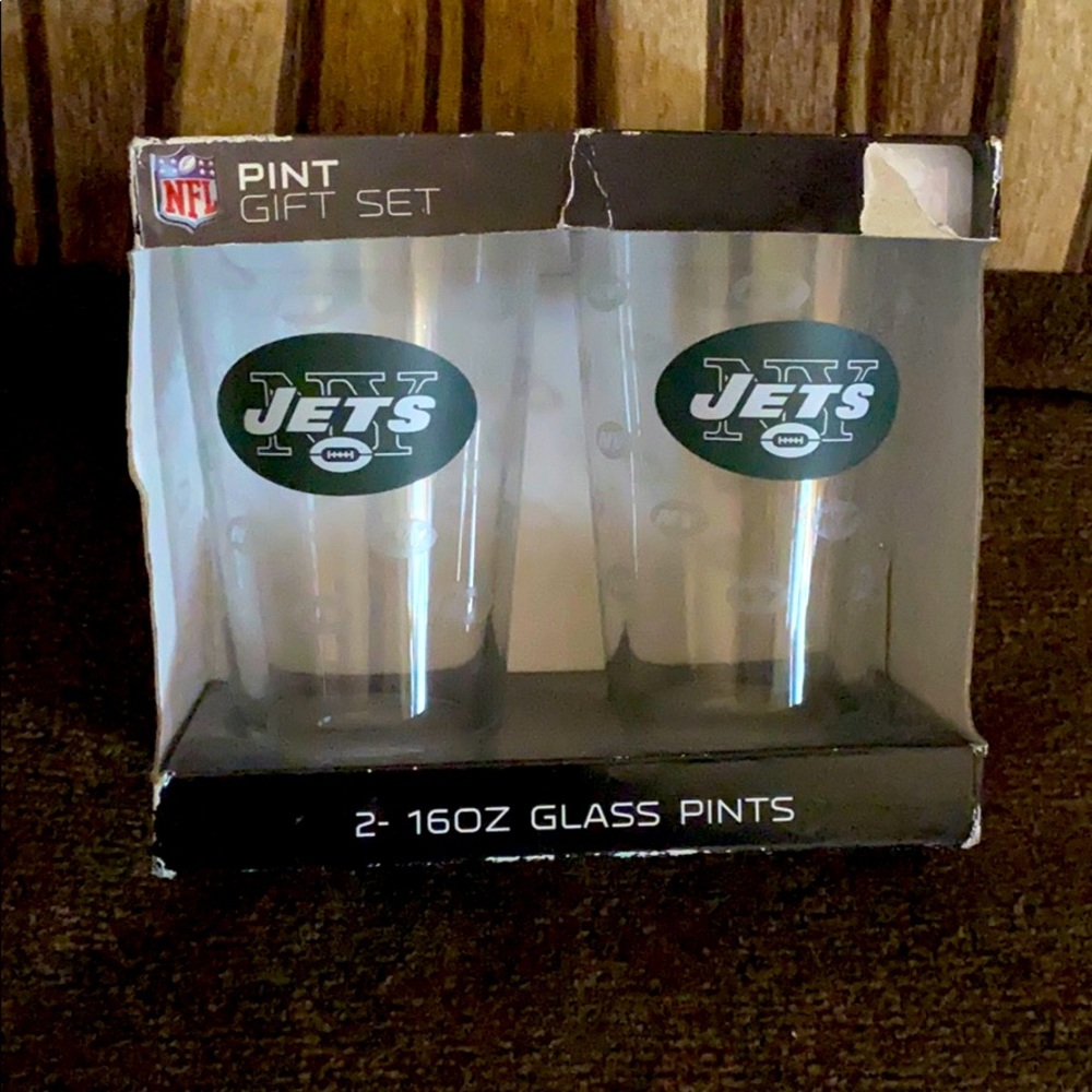 NY Jets glasses